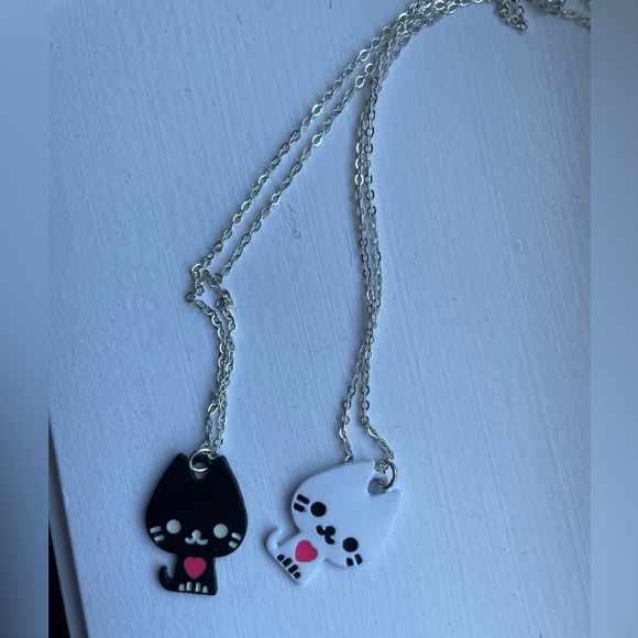 Cute Matching Cat Necklace Pair - Picture 4 of 5